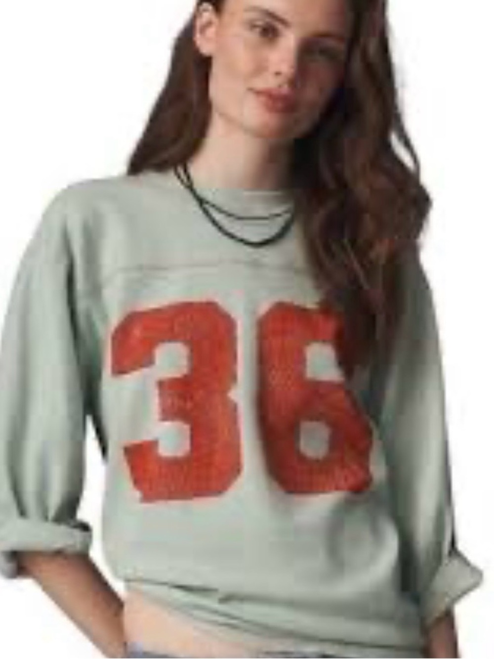 Anthropologie Pilcro 3/4 Sleeve Varsity Tee